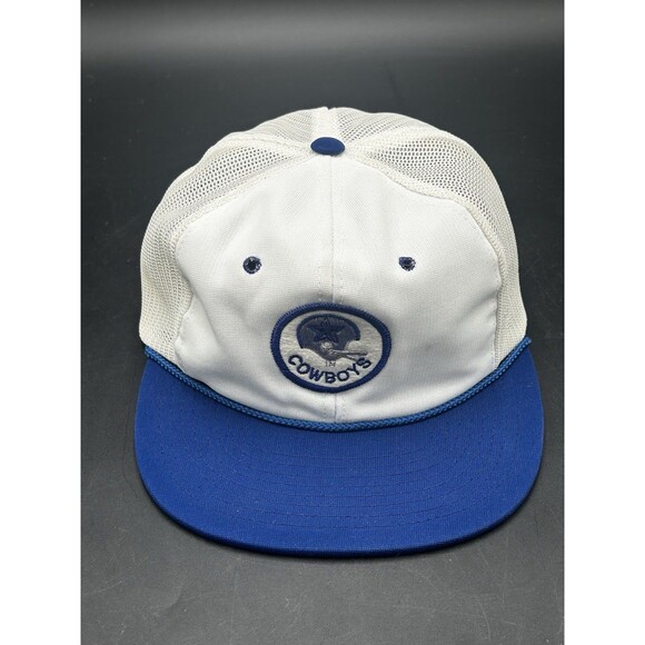 Vintage Dallas Cowboys Hat Cap Snapback White Sports Specialties Patch Rope - Picture 2 of 6